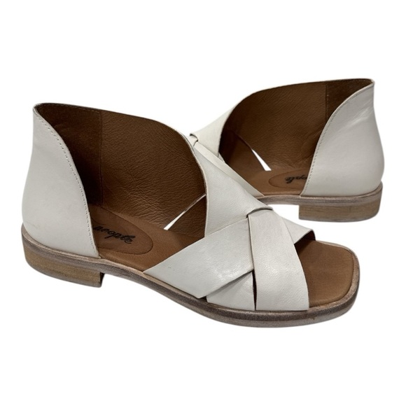 FREE PEOPLE Sun Valley Leather Open-toe D'orsay Sandals in White Size 36 US 5.5 - Picture 9 of 12